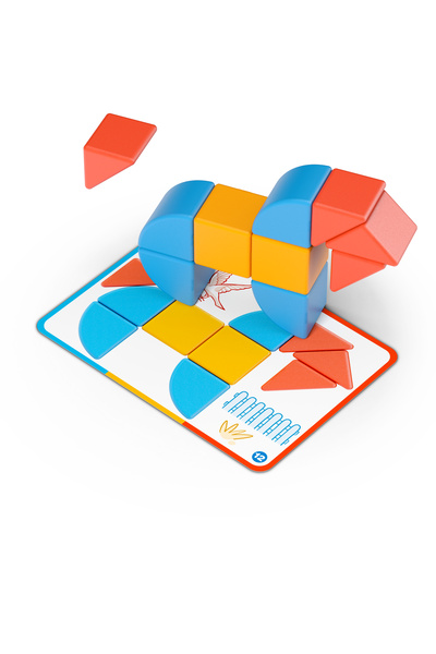 GEOMAG Magicube Blocks and Cards 16pcs Magnet Toys Building Constructions for Children STEM Creativi