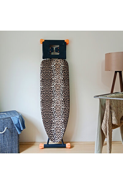 ASEV HOME Ütü Masası Kılıfı Büyük Boy Ipli Stoperli Keçeli Kılıfı Örtüsü Bezi 55x140cm Leopar