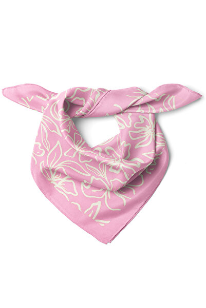nehir eşarp Çiçek Desen Fular Bandana 50x50 Cm