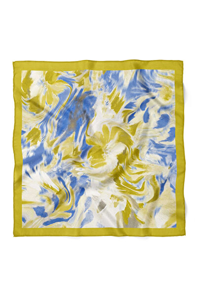 nehir eşarp Sulu Boya Desen Fular Bandana 50x50 Cm