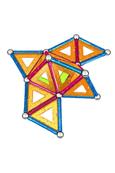 GEOMAG Glitter Magnetic Panels | Building Toys for Toddlers| Glittered Magnetic Sticks With Metallic