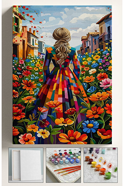 Corvo Sayılarla Boyama Çerçeveli Hobi Seti Numaralı Tuval Fırça Boya Kasnaklı...