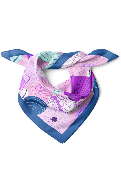 nehir eşarp Deniz Motifli Şık Fular Bandana 50x50 Cm