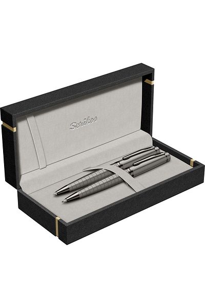 Scrikss 38 Ballpen + Versatile Double Set Carbon Gray (Lifetime Warranty-Luxury Boxed)