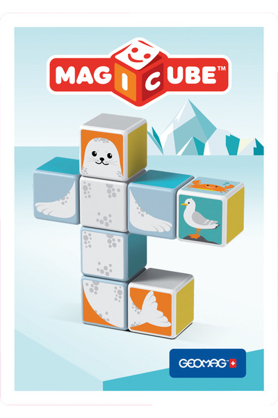 GEOMAG Magicube Polar-Sea Animals w/ Cards Magnet Toys 11pcs