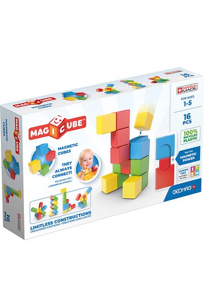 GEOMAG Magicube Magnetic Cubes Starter Set 6pcs Magnet Toys Building Construction for Children STEM