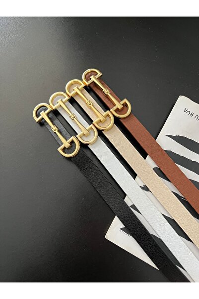 Damla 4-Pack Deal Product Long Buckle Thin Belt for Women, Coat Belt, Shirt Belt, Dress Belt