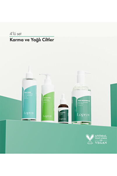Lopren 4'lü Yağlı Ciltlere Özel Sivilce Karşıtı, Cilt Bakım Seti.
