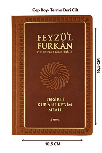 Server Yayınları Feyzü'l Furkan Tefsirli Kuran-ı Kerim Meali Taba(CEP BOY-SADECE MEAL-CİLTLİ)