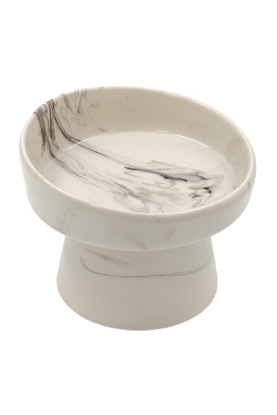 Home Seramik Kedi Ve Köpek Eğimli Mama Su Kabı