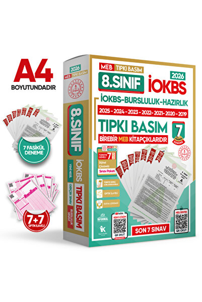 Karakutu Yayınları 2026 8.sınıf Meb Iokbs-bursluluk Çıkmış Soru Tıpkı Basım 7...