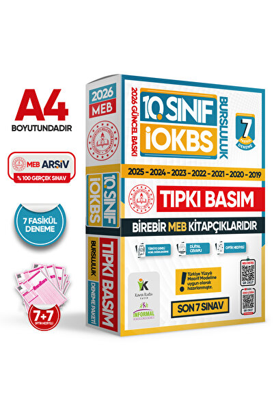 Karakutu Yayınları 2026 10.Sınıf İOKBS (BURSLULUK SINAVI) MEB Çıkmış Soru Tıpkı Basım Deneme Paketi 7li Türkiye Geneli