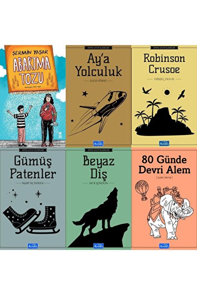 Parıltı Yayınları 5.6. SINIF OKUMA KİTAPLARI 80 GÜNDE DEVRİ ALEM GÜMÜŞ PATENL...