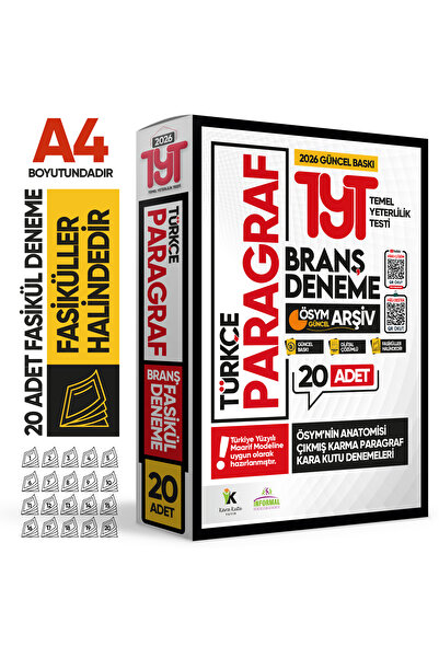 İnformal Yayınları 2026 Yks Tyt Paragraf Ösym Çıkmış Karma Kara Kutu Branş Deneme 20li Fasikül Paketi Dijital Çözümlü