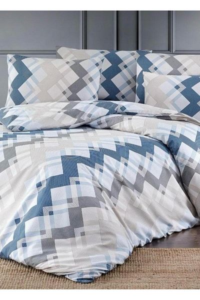 SENLİFE Belysima Cotton Single Duvet Cover Set - Boxed Elastic