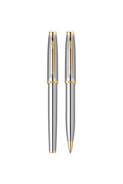 Scrikss 39 Fountain Pen + Ballpen Double Set Gold Chrome (Lifetime Guaranteed-Luxury Boxed)