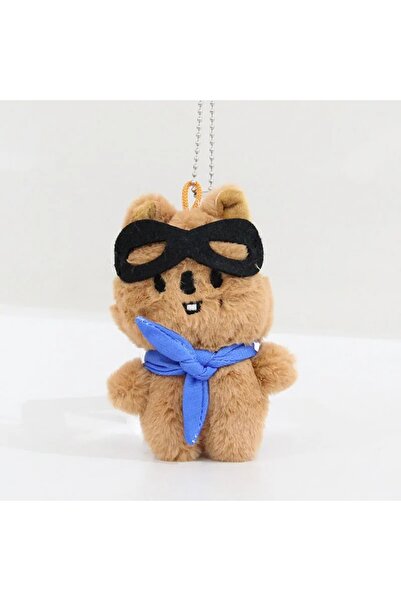 Schulzz Skzoo Han Quokka Helikopter Pilot Peluş Oyuncak Anahtarlık 10cm