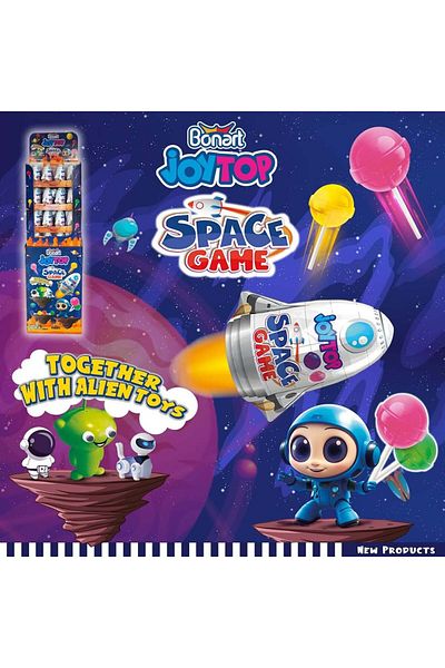 Bonart Joytop Space Game Sour Lollipop 11g* 2 Pieces
