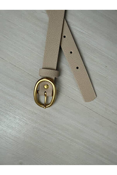 Damla 4 Pack Fırsat Product Gold Oval Buckle Women's Trouser Belt, Shirt Belt, Coat Belt, Dress Belt