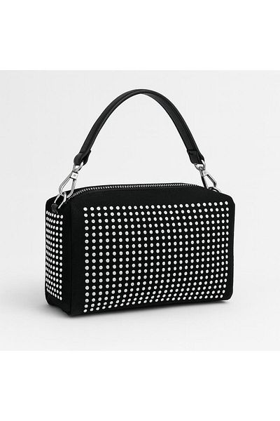RumyaCollection Women's Mini Stone Chain Strap Hand and Shoulder Bag