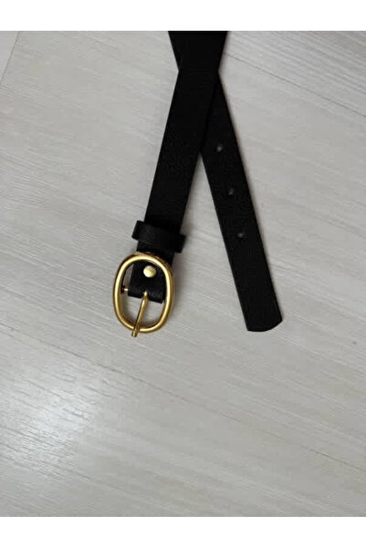 Damla 4 Pack Fırsat Product Gold Oval Buckle Women's Trouser Belt, Shirt Belt, Coat Belt, Dress Belt