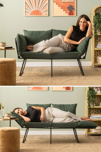 Pafu Viper İkili Katlanır Yataklı Koltuk Keten Haki