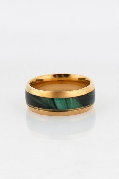 UKHWD SUPPLY 316L Steel Moss Men's Ring