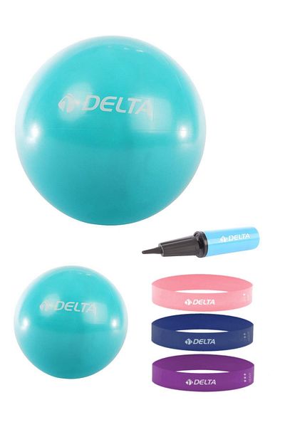 Delta 140-159 Cm Height Range 55 Cm and 25 Cm 2 Pilates Ball 3-piece Squat Band Pump 6-piece Set