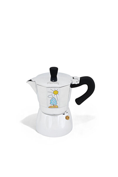 Any Morning Aparat de cafea espresso din oțel inoxidabil, pentru aragaz, cu 6 căni, 8 oz