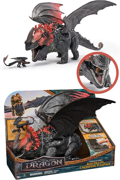 TOYFEST How to Train Your Dragon Red Death Figure 28 cm
