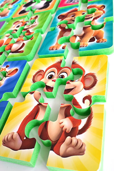 EVAKANCA 4 Parçalı 9 Adet Yaban Hayvanları Kalın Yapboz