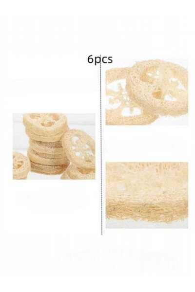 TrendMilano Natural Pumpkin Fiber 6 Pieces, Accessory for Shower, Bathroom, Kitchen Counter, Soap Dispenser Pumpkin Fiber,