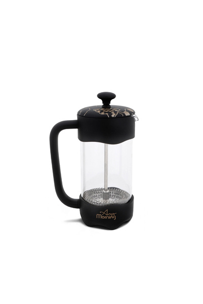 Any Morning Cafetieră franceză cu presă de 33 oz, aparat de ceai espresso cu filtre triple
