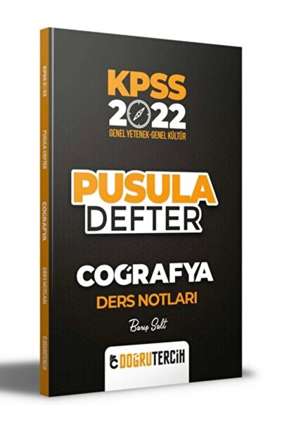 Doğru Tercih Yayınları 2022 Kpss Coğrafya Pusula Defter Ders Notları