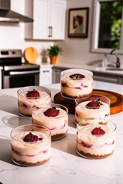 Genel Markalar Yumi - 6'lı Yuvarlak Cam Kase Çerezlik Magnolia Kasesi Tatlı S...