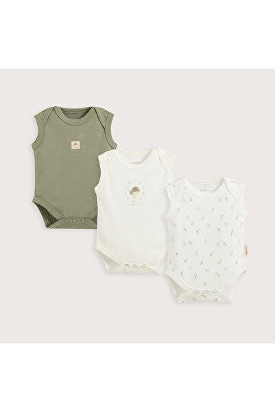 Chakra Winterland 3'lü Kolsuz Body Set EKRU/MINT