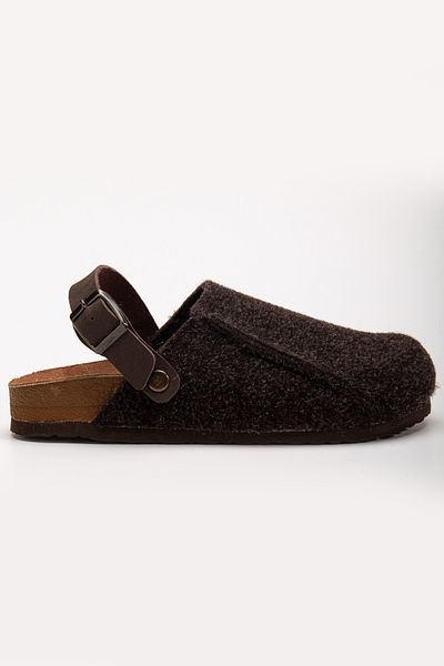Polomia Comfort Women's Cork Sole Eva Winter Closed Front Felt Sabo Outdoor Daily Casual Home Sandals Flat Slippers