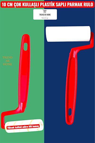 OSKAR FIRÇA 10 cm Plastic Handle Finger Roller Sponge Head Replacement Head for Normal Fabric Painting Varnish Oil Paint Etc