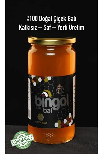 Bingöl Süzme Çiçek Balı Cam Kvn Naturel 650 Gr