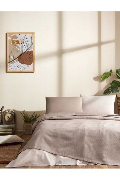 Özdilek Set dublu piqué Colorist Sand Beige Vanilie