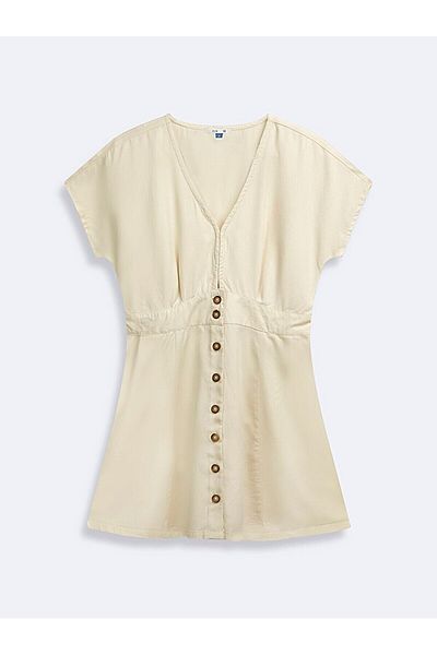 Ltb Rochie Bej cu nasturi de bază