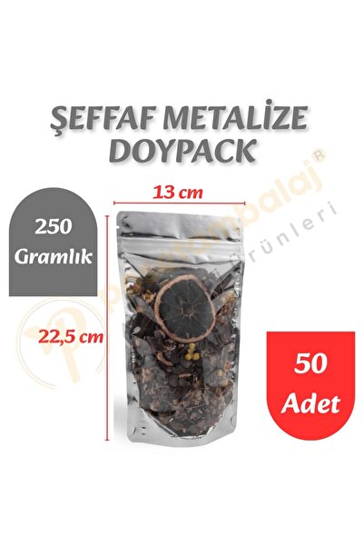 CarpCorn Şeffaf Metalize Doypack 13x22,5x7 cm (50 Adet)