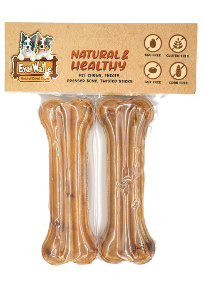 Eva & Wall-e Doğal Köpek Kemiği 2’li Set 10cm | Küçük ve Orta Irklar İçin Doğal Çiğneme Kemiği (35g)