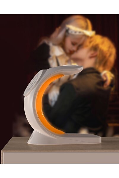 VENTLEX Incarcator Wireless 3 in 1 RGB Tip statie de Incarcare Telefon, Ceas si casti, Fast Charge 15W Alb