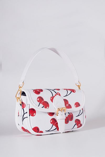 macsoo Mio Mini Covered Cherry Patterned Model Hand and Shoulder Bag