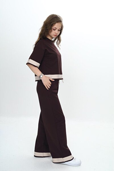 Joui Co Oversize Cut Short Sleeve 100% Cotton Girls Tracksuit Set-285