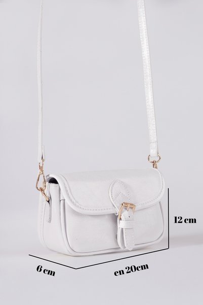 macsoo White Women's Mini Adjustable Crossbody Shoulder Bag & Handbag - Mio Model