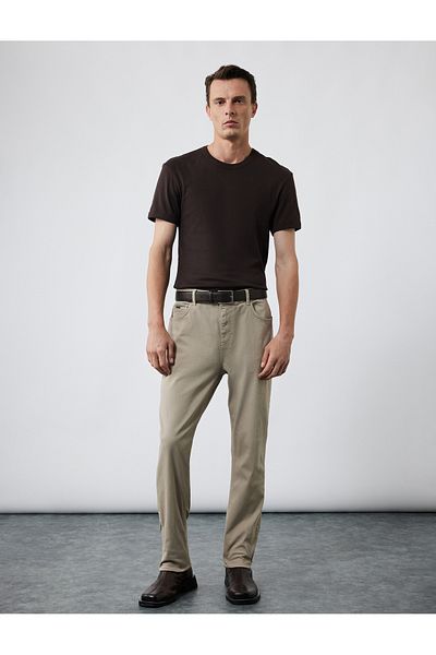 Koton Tricou de bază din bumbac, cu mânecă scurtă, cu decolteu rotund