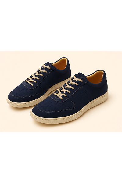 Growish Gr0335 Genuine Nubuck Leather Stitched Poly Sole Men's Sneaker Sports Shoes