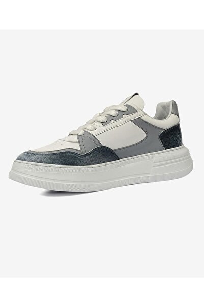 Greyder Kadın Mavi Beyaz Hakiki Deri Sneaker Ayakkabı 4Y2SA33220